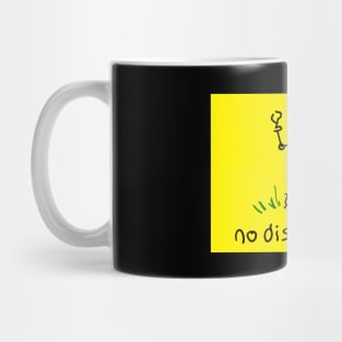 No Disassemble - primitive - with background Mug